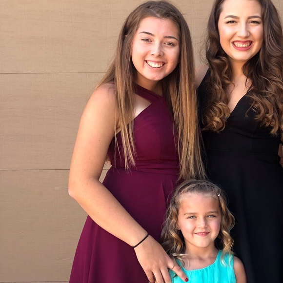 Burgundy Skater Dress (Halter Top) - Picture 7 of 7